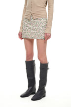 FLORAL 02 MICRO SKIRT (IVORY)