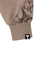 FLORAL SPRAY ZIP-UP HOODIE (BROWN)