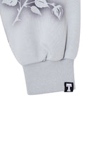 FLORAL SPRAY ZIP-UP HOODIE (LIGHT BLUE)