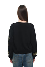 FOLK PATTERN CARDIGAN (BLACK)