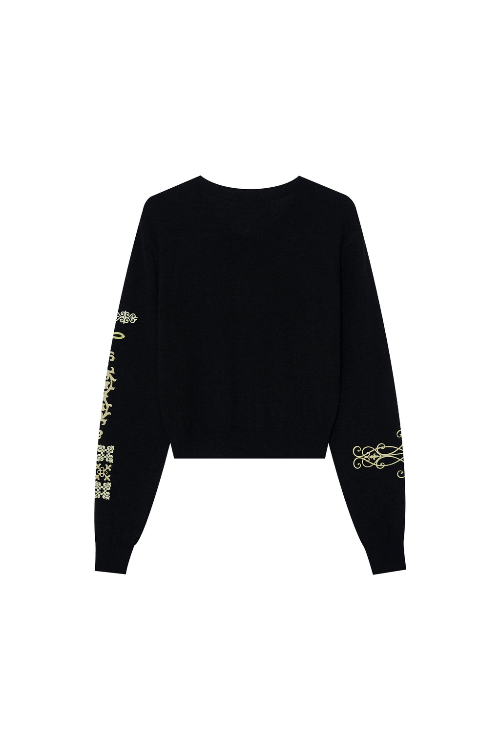 FOLK PATTERN CARDIGAN (BLACK)