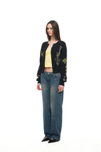 FOLK PATTERN CARDIGAN (BLACK)