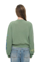 FOLK PATTERN CARDIGAN (GREEN)