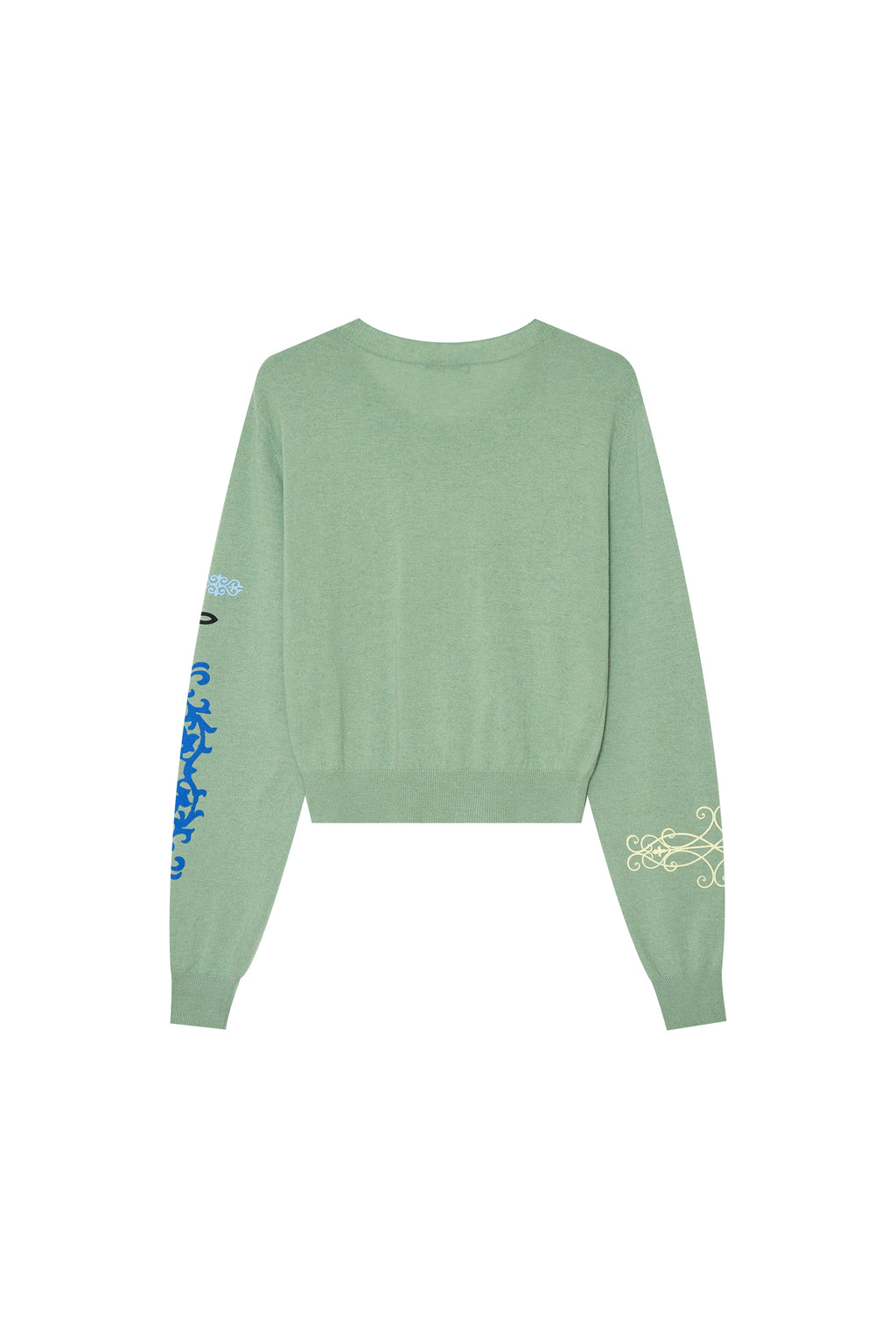 FOLK PATTERN CARDIGAN (GREEN)
