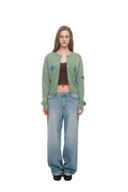FOLK PATTERN CARDIGAN (GREEN)