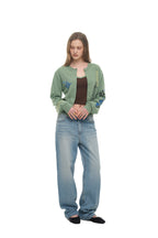 FOLK PATTERN CARDIGAN (GREEN)