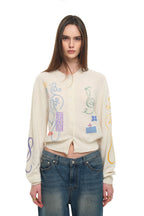FOLK PATTERN CARDIGAN (IVORY)