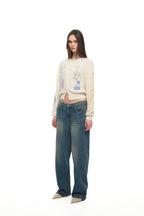 FOLK PATTERN CARDIGAN (IVORY)