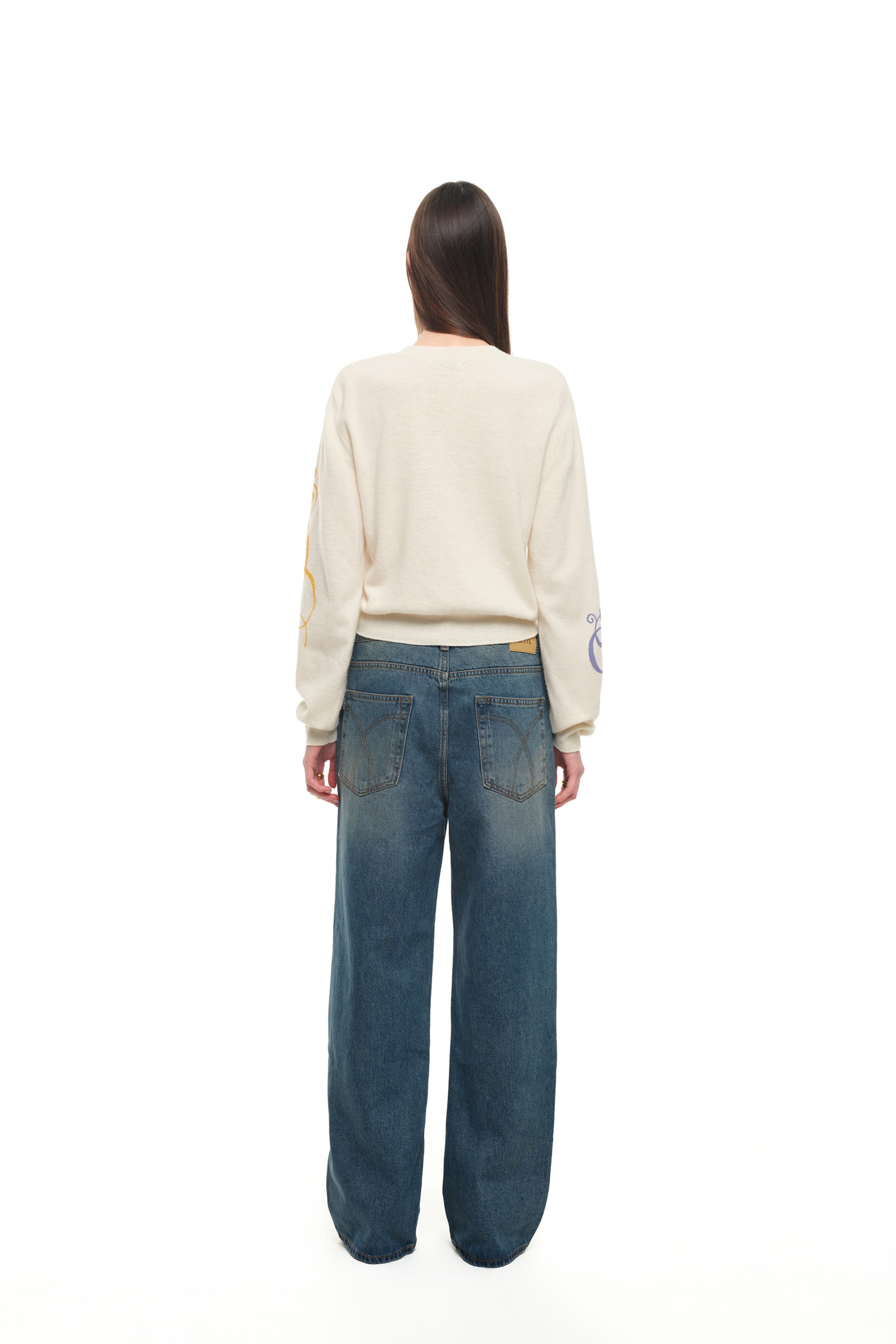 FOLK PATTERN CARDIGAN (IVORY)