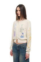 FOLK PATTERN CARDIGAN (IVORY)