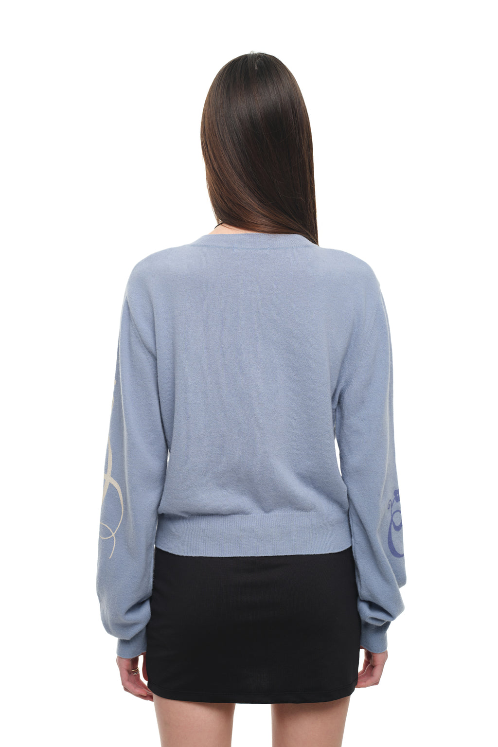 FOLK PATTERN CARDIGAN (LIGHT BLUE)