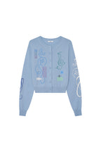 FOLK PATTERN CARDIGAN (LIGHT BLUE)