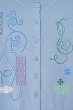 FOLK PATTERN CARDIGAN (LIGHT BLUE)