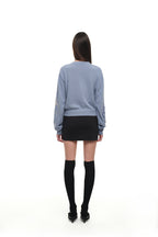 FOLK PATTERN CARDIGAN (LIGHT BLUE)