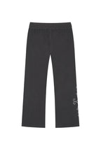 FOLK PATTERN SLIM-FIT WAFFLE PANTS (CHARCOAL)