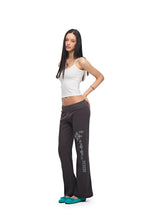 FOLK PATTERN SLIM-FIT WAFFLE PANTS (CHARCOAL)