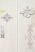 FOLK PATTERN WAFFLE ZIP-UP HOODIE (IVORY)
