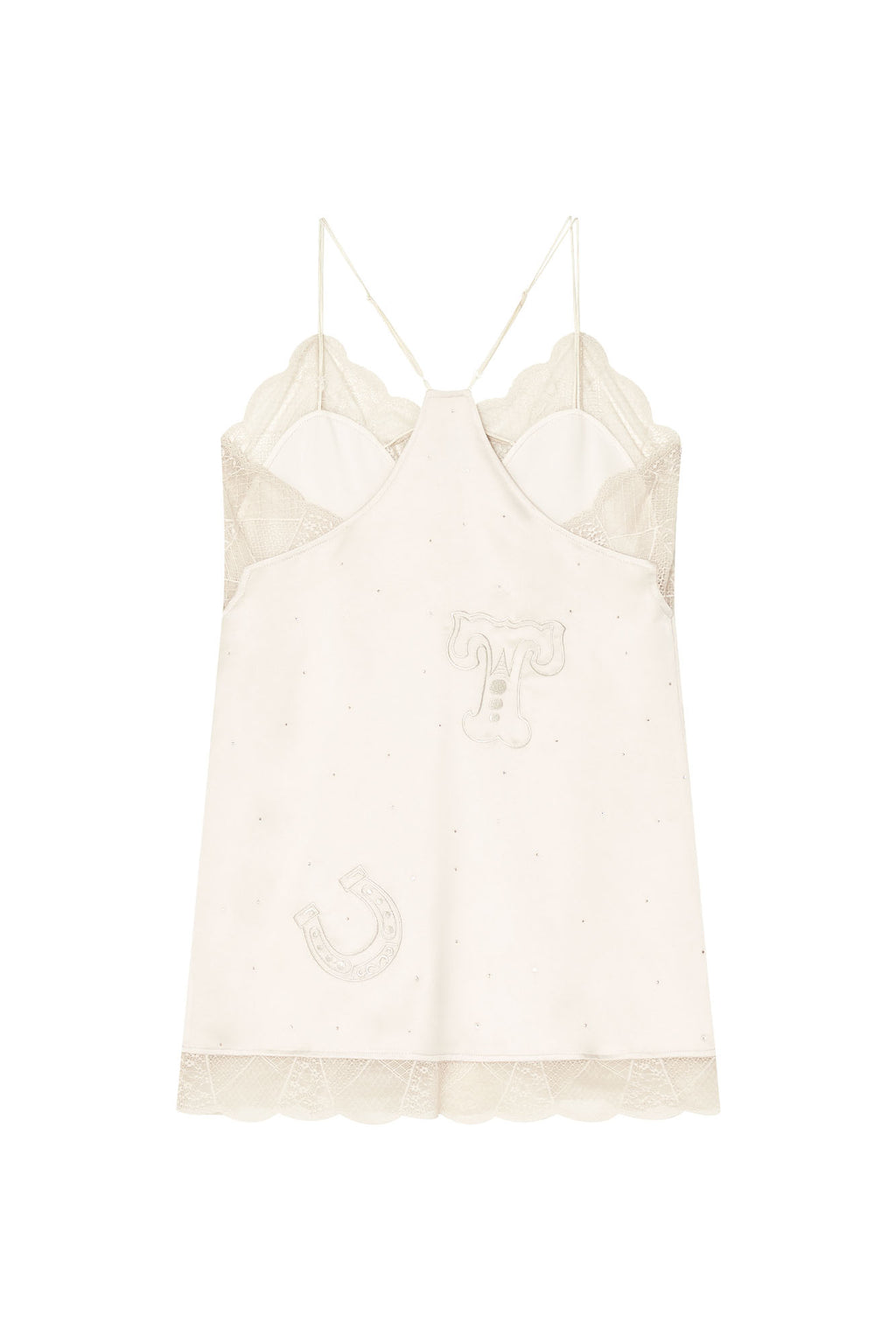 HOTFIX MINI SLIP DRESS (BEIGE)