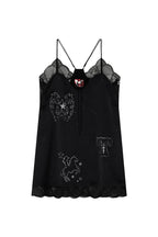 HOTFIX MINI SLIP DRESS (BLACK)