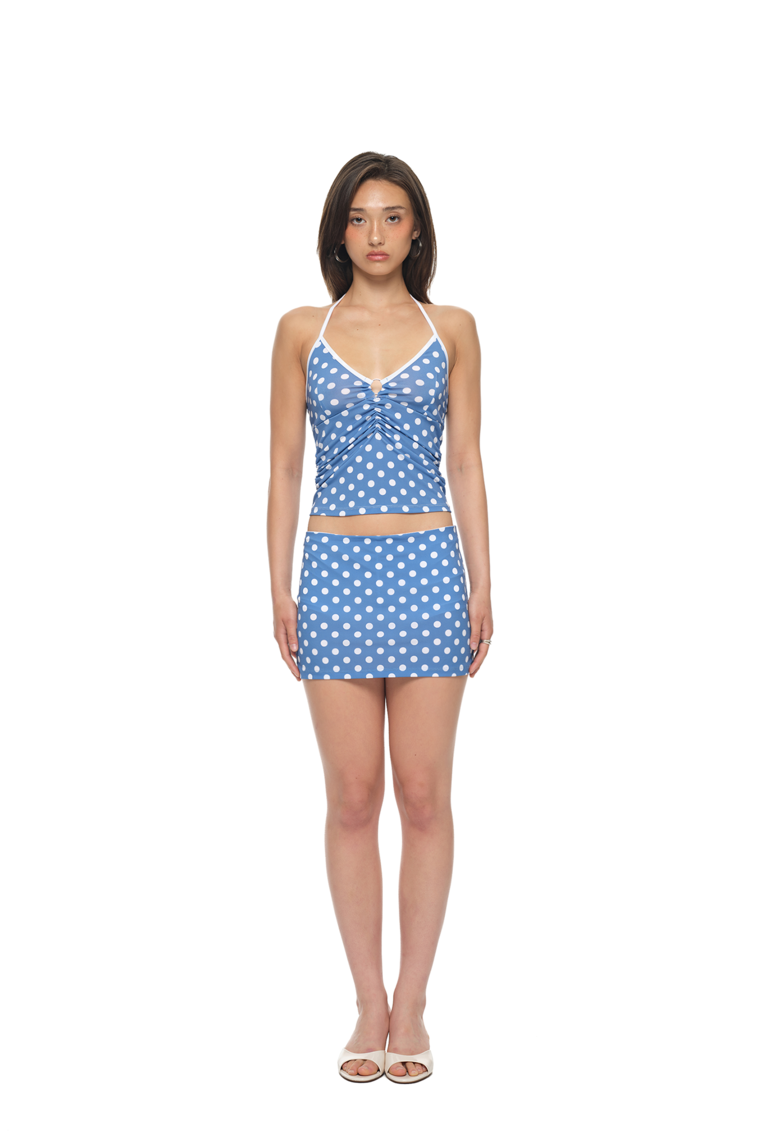 JERSEY SKIRT PANTS (DOT/BLUE)