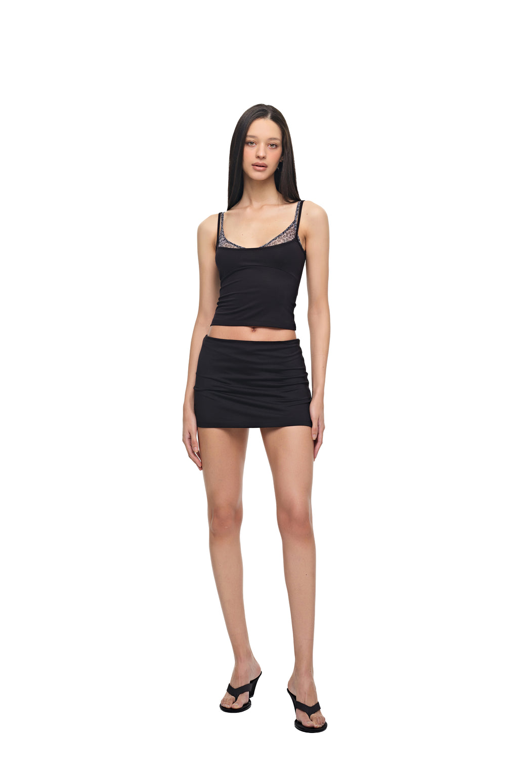 JERSEY SKIRT PANTS (BLACK)