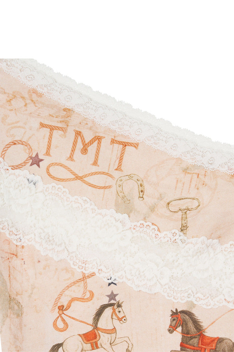 LACE PANEL ONE SHOULDER TOP (BEIGE)