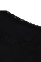 LACE PANEL ONE SHOULDER TOP (BLACK)