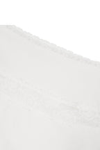 LACE PANEL ONE SHOULDER TOP (WHITE)