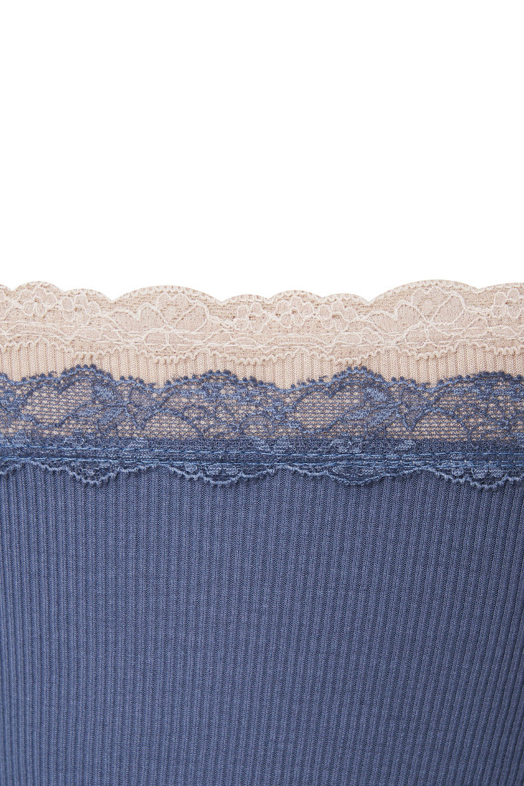 LAYERED LACE CAMI-TOP (DARK BLUE)