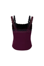 LAYERED LACE CAMI-TOP (MAROON)