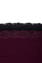 LAYERED LACE CAMI-TOP (MAROON)