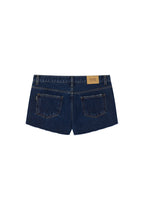 LAYERED WAIST DENIM SKIRT PANTS (BLUE)