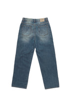 LOW RISE LOOSE-FIT DAMAGED JEANS (VINTAGE BLUE)