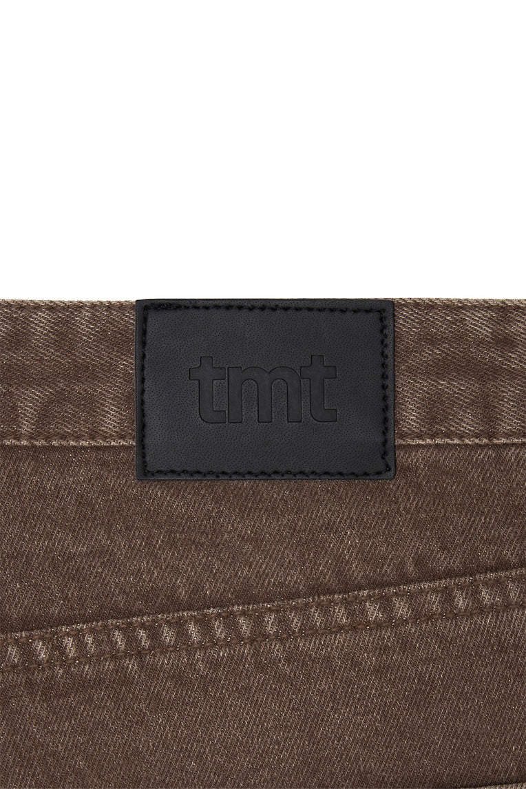 LOW RISE STRAIGHT-FIT JEANS (BROWN)