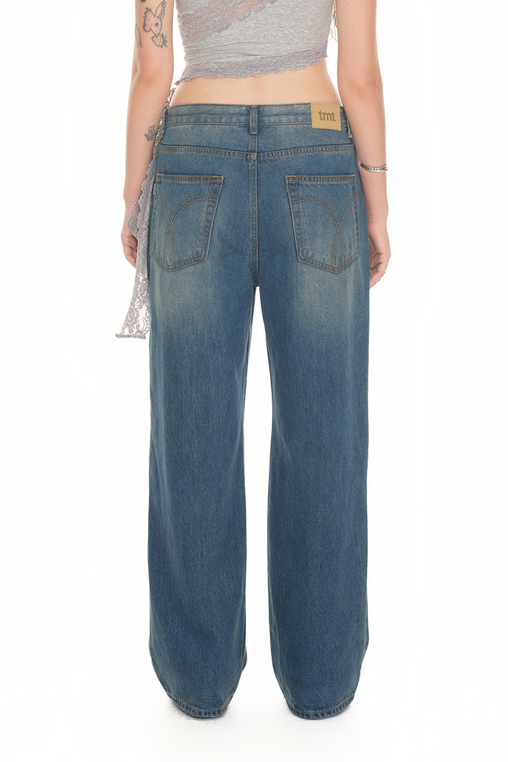 LOW RISE STRAIGHT-FIT JEANS (VINTAGE BLUE)