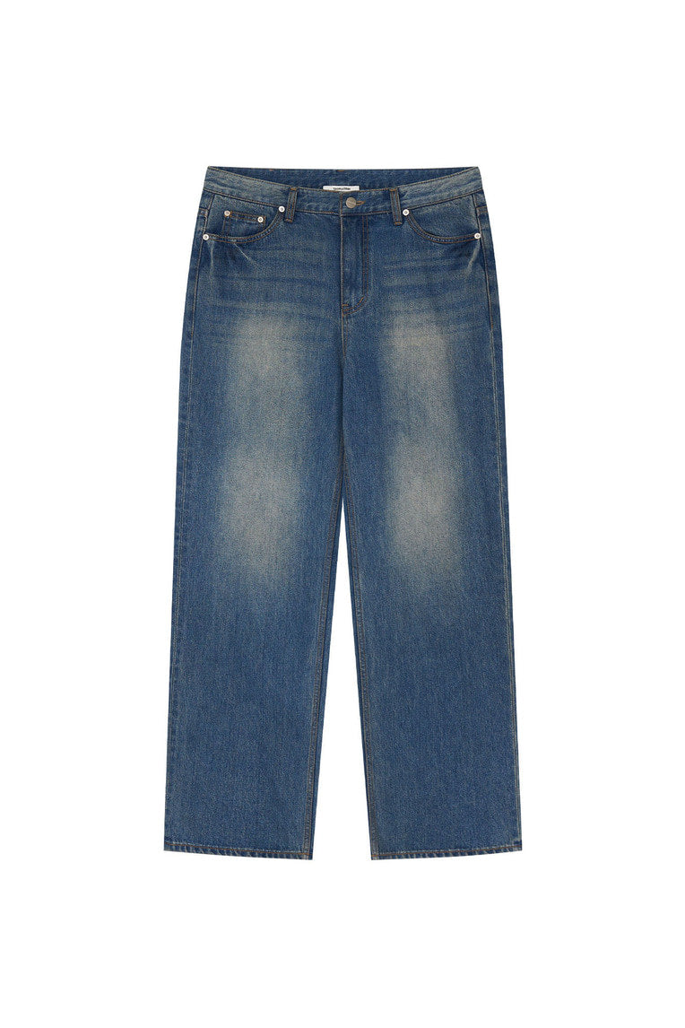 LOW RISE STRAIGHT-FIT JEANS (VINTAGE BLUE)
