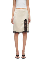LACE MIDI SKIRT (LEMON)