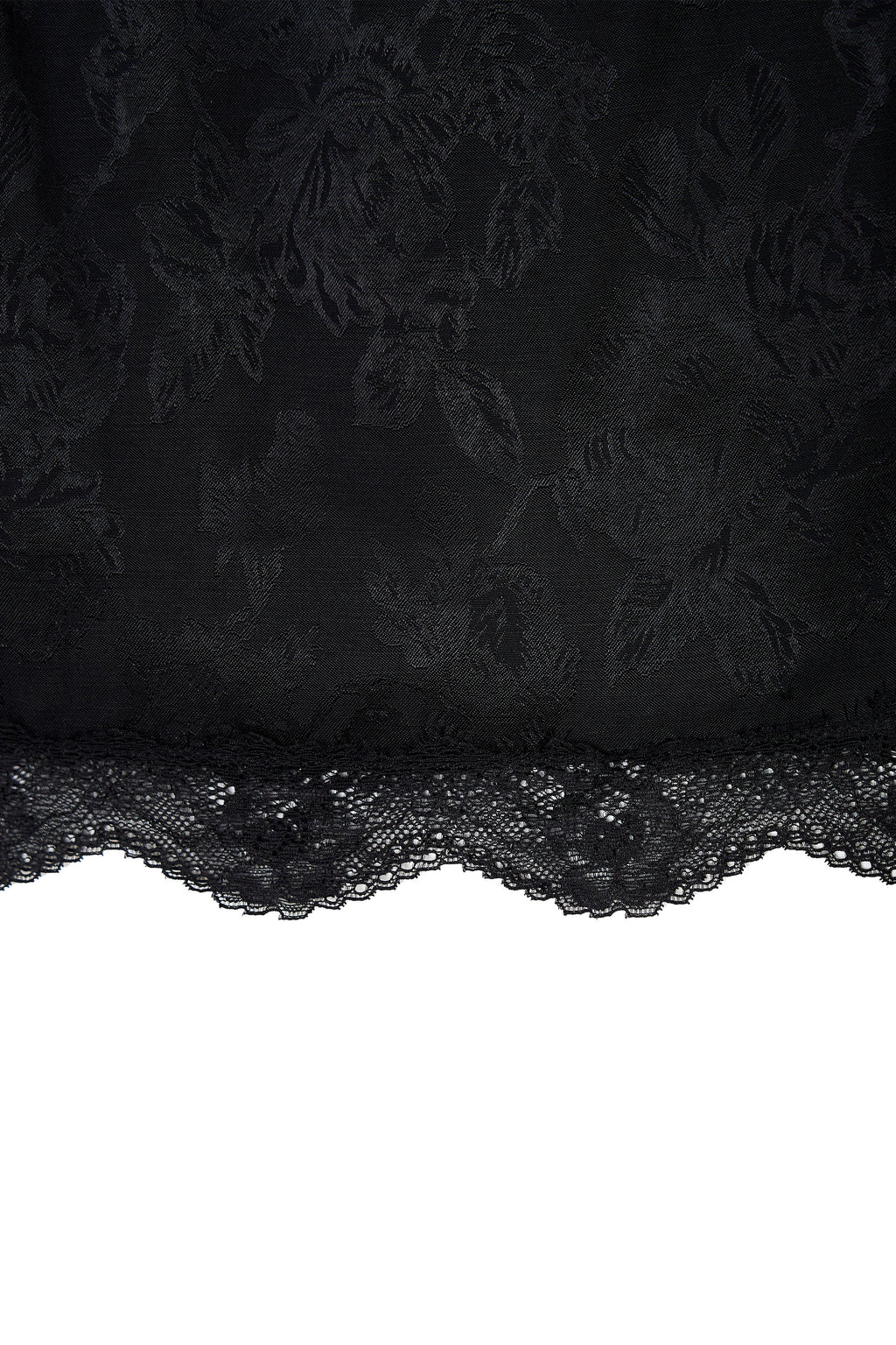 LACE MINI SLIP SKIRT (BLACK)
