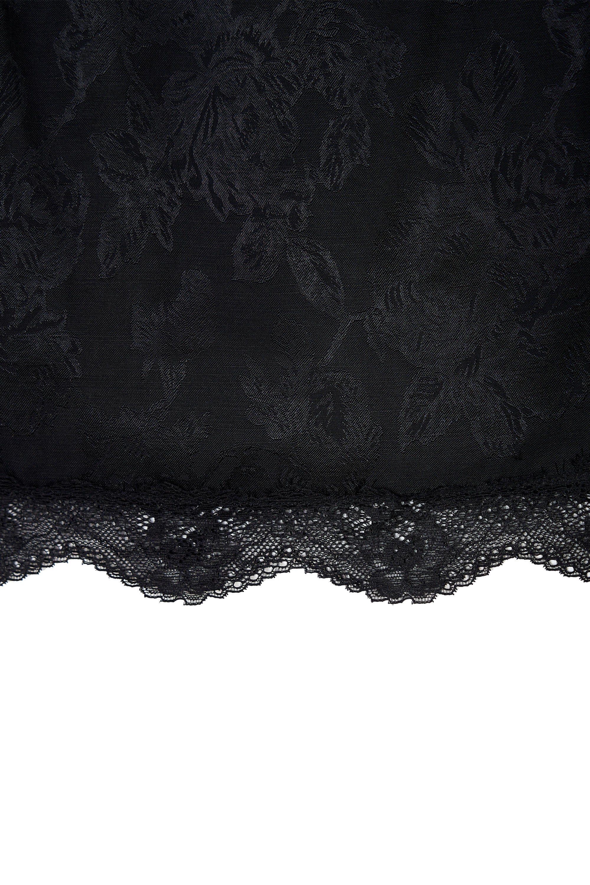 LACE MINI SLIP SKIRT (BLACK)