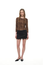 LACE MINI SLIP SKIRT (BLACK)
