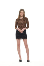LACE MINI SLIP SKIRT (BLACK)