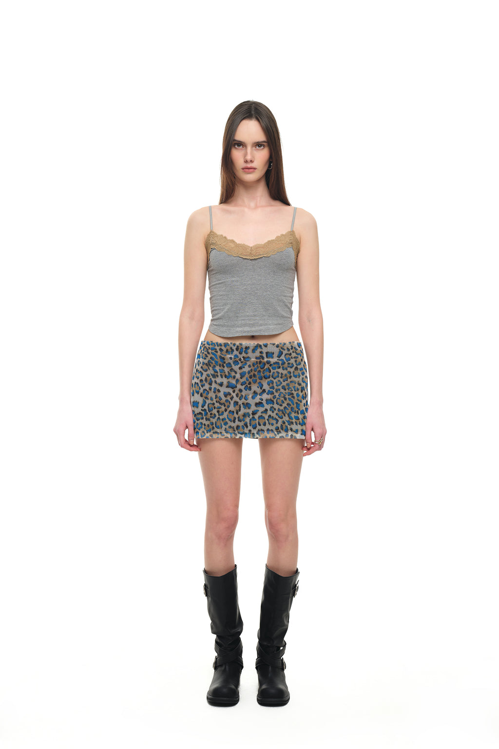 LACE POINT 02 CAMI TOP (GREY)