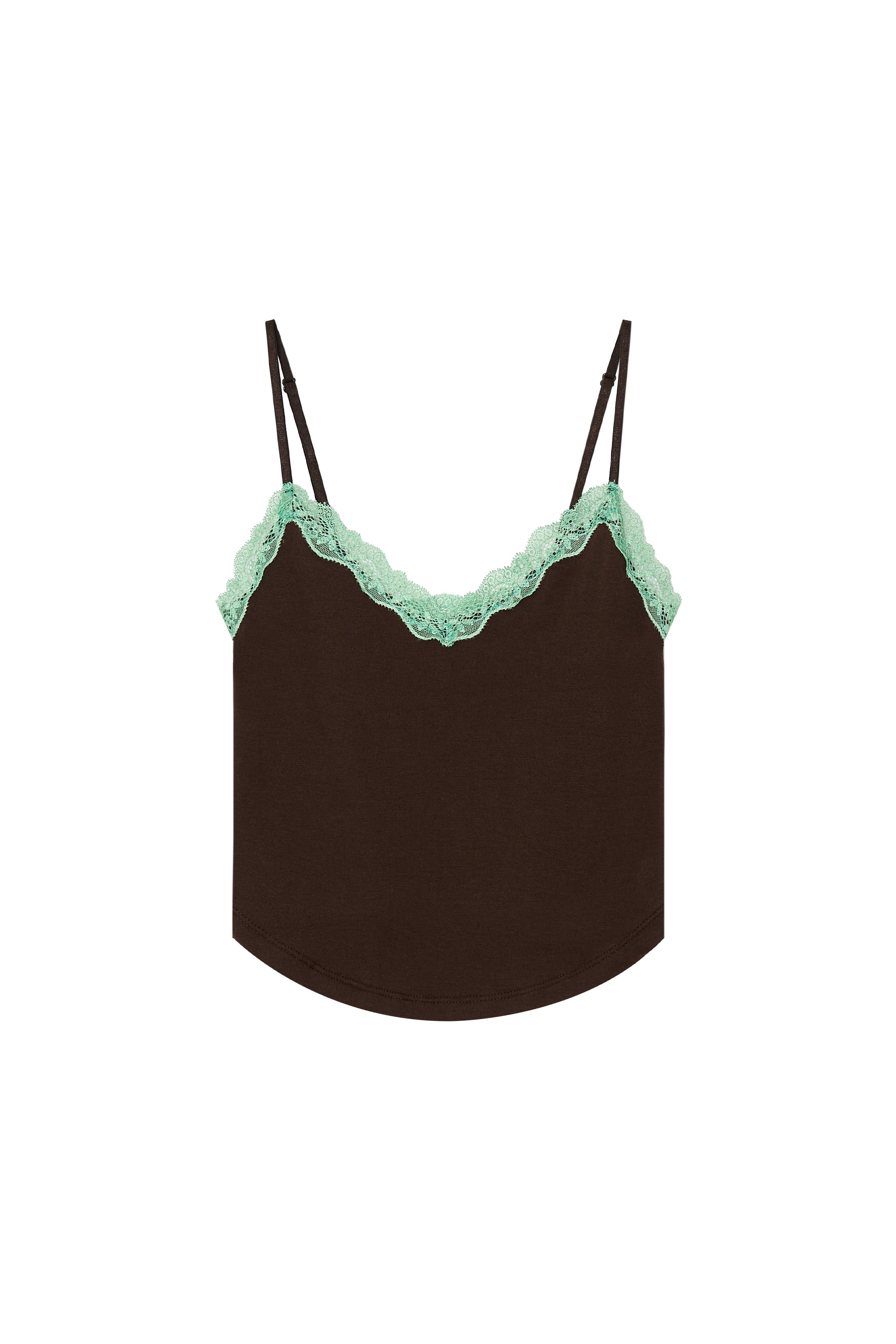 LACE POINT CAMI TOP (BROWN)