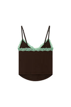 LACE POINT CAMI TOP (BROWN)