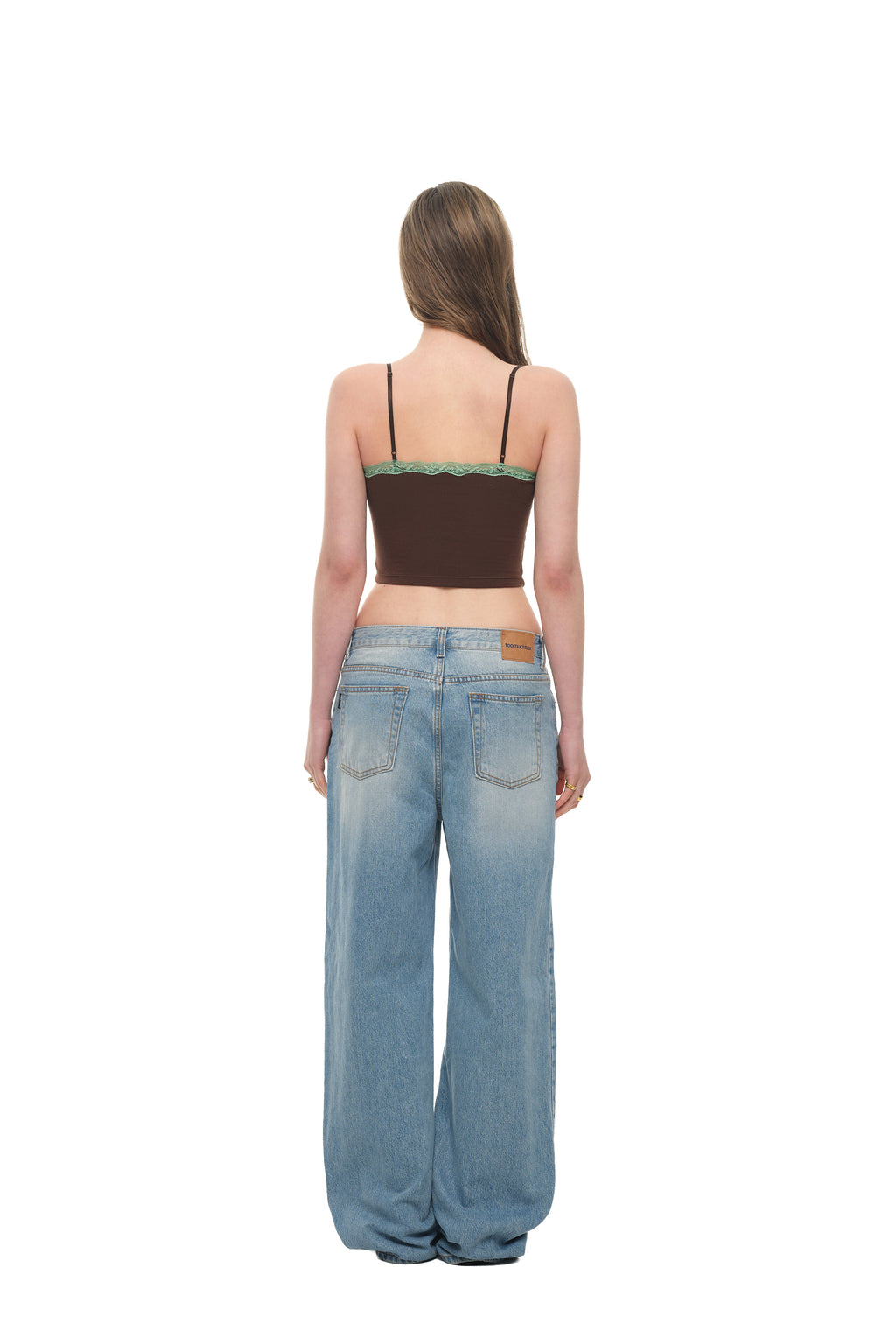 LACE POINT CAMI TOP (BROWN)