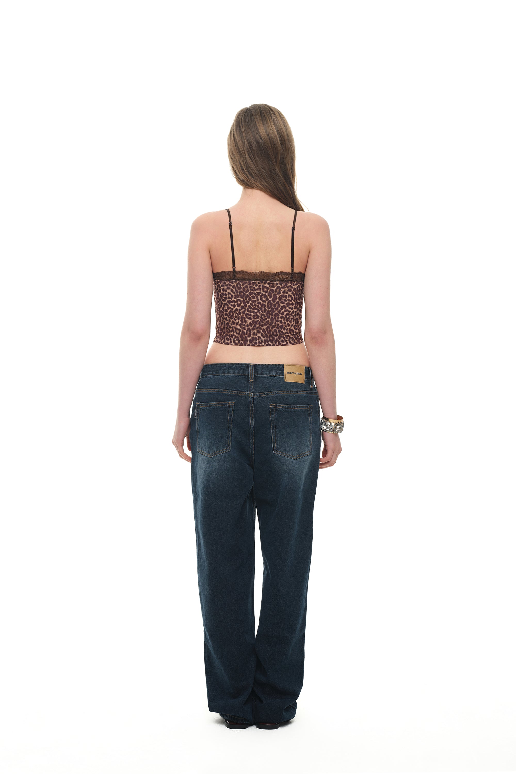 LACE POINT CAMI TOP (LEOPARD)