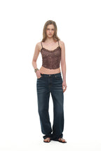 LACE POINT CAMI TOP (LEOPARD)
