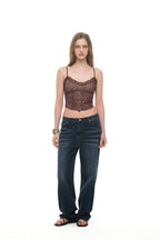LACE POINT CAMI TOP (LEOPARD)