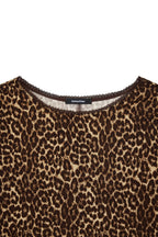 LACE THREE-QUARTER SLEEVE TOP (LEOPARD)