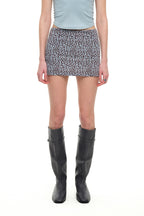 LEOPARD JERSEY SKIRT PANTS (BLUE)
